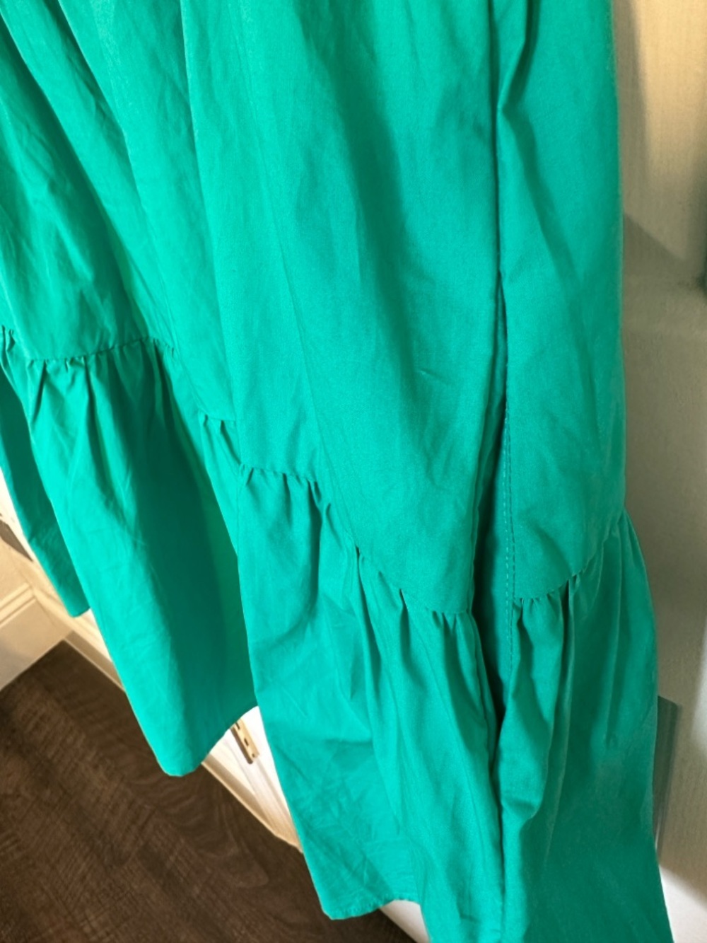 Skies Are Blue Teal Tiered Elastic Waist Dress - Picture 5 of 5